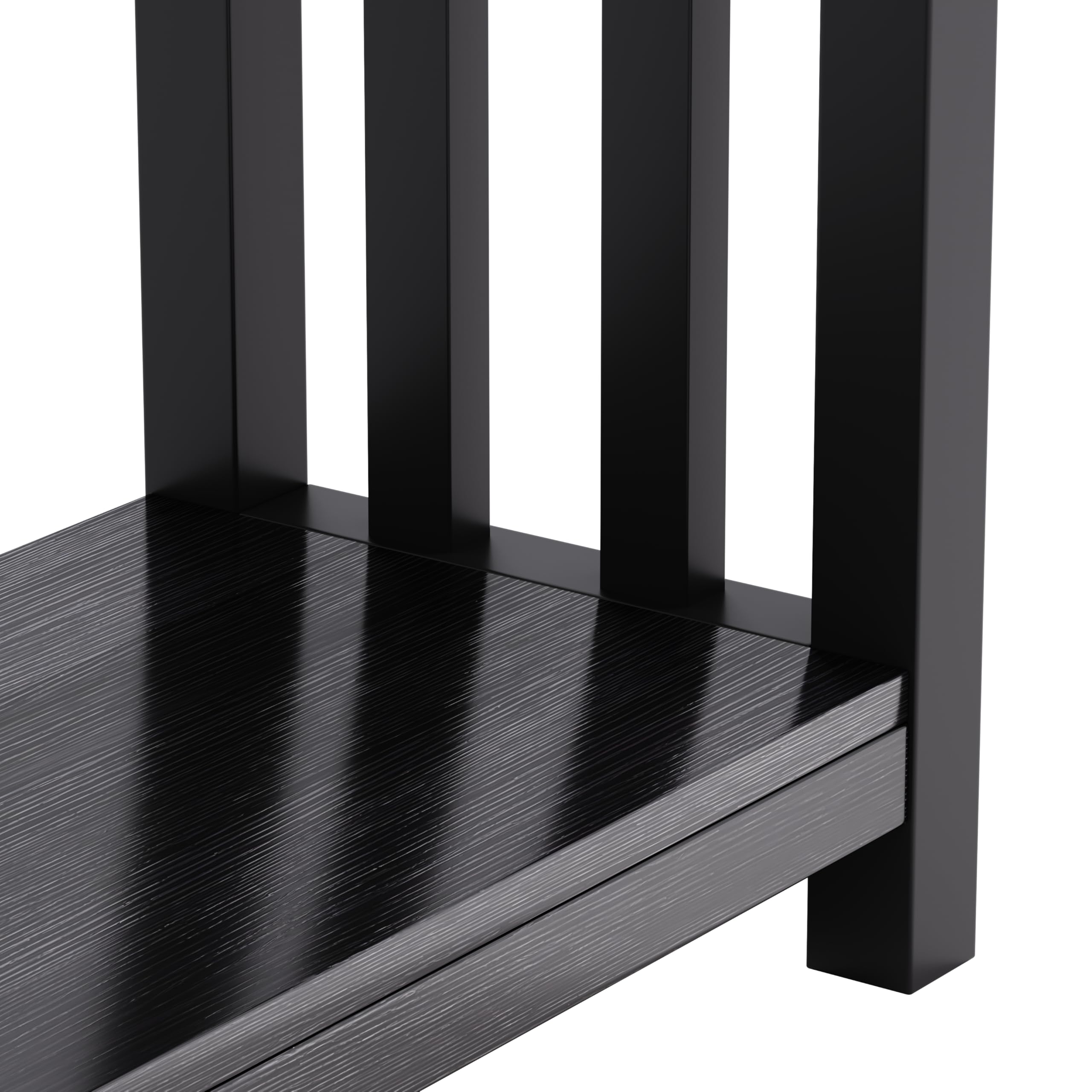 ChooChoo 39" Black Entryway Table with Drawer, Narrow Console Table with Storage Shelf, Sofa Table for Living Room, Entryway, and Hallway - Image 8