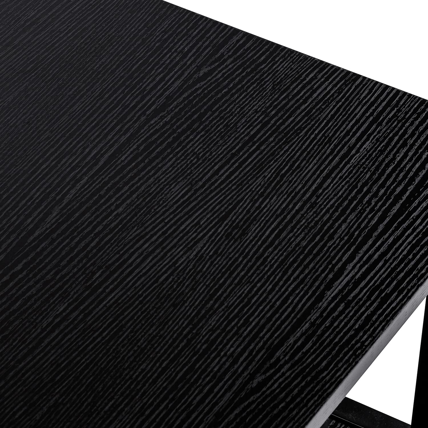 ChooChoo Black End Table for Small Spaces, Narrow Side Table, Night Stand with Storage Shelf for Living Room and Bedroom - Image 7